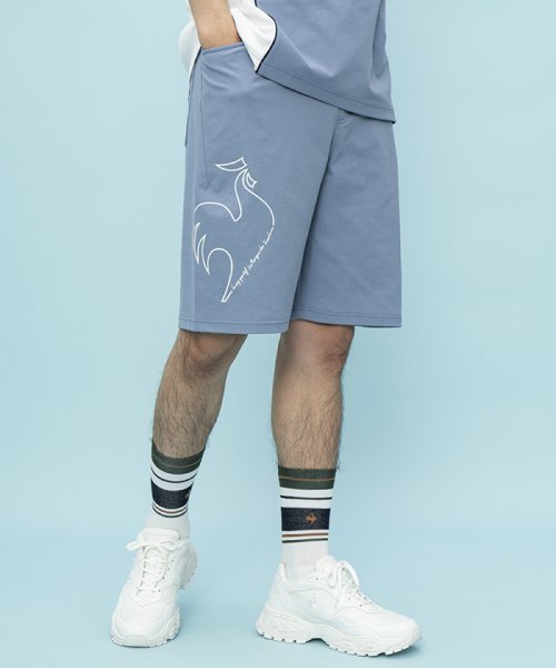 le coq sportif (ルコックスポルティフ)/LCS プリューム ハーフパンツ/ブルー