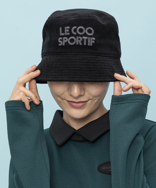 le coq sportif (ルコックスポルティフ)/コーデュロイハット/ブラック
