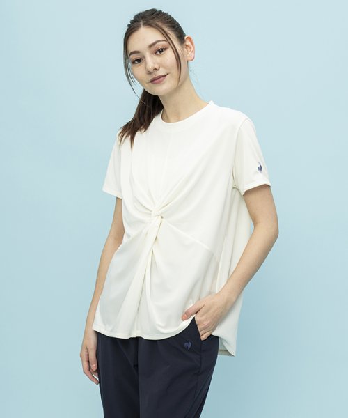 le coq sportif (ルコックスポルティフ)/スポットレス 半袖ツイストシャツ/ホワイト