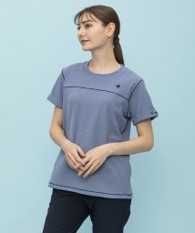 le coq sportif (ルコックスポルティフ)/ヘランカワッフル 半袖Tシャツ/ブルー