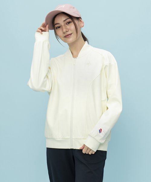 le coq sportif (ルコックスポルティフ)/ヘランカ防風ツイルジャージ フルジップジャケット/ホワイト