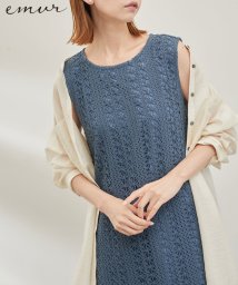 ROPE' PICNIC(ロペピクニック)/【emur/エミュール】クロッシェ調レースワンピース/ブルー（44）