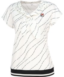 FILA（ZETT Ladies）(フィラ（ゼット　レディース）)/【テニス】メッセージプリント ボウタイ風 Tシャツ レディース/ホワイト