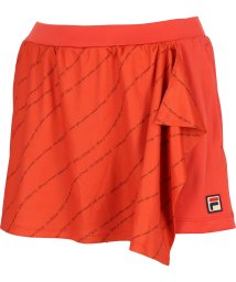 FILA（ZETT Ladies）(フィラ（ゼット　レディース）)/【テニス】メッセージプリント フロントドレープ ショートパンツ レディース/オレンジ