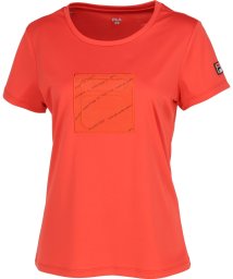 FILA（ZETT Ladies）(フィラ（ゼット　レディース）)/【テニス】メッセージプリント アップリケ Tシャツ レディース/オレンジ