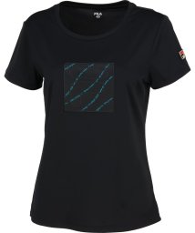 FILA（ZETT Ladies）(フィラ（ゼット　レディース）)/【テニス】メッセージプリント アップリケ Tシャツ レディース/ブラック