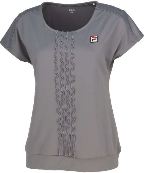 FILA（ZETT Ladies）(フィラ（ゼット　レディース）)/【テニス】フリルメロウ ドロップTシャツ レディース/グレー