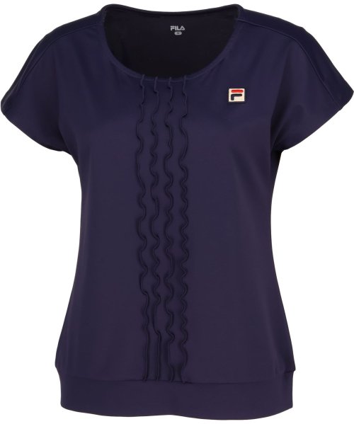 FILA（ZETT Ladies）(フィラ（ゼット　レディース）)/【テニス】フリルメロウ ドロップTシャツ レディース/ネイビー