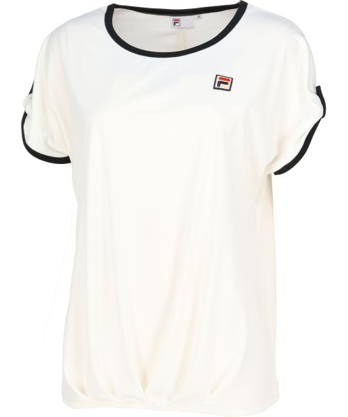 FILA（ZETT Ladies）(フィラ（ゼット　レディース）)/【テニス】ウェストタック ドロップショルダー Tシャツ レディース/オフホワイト