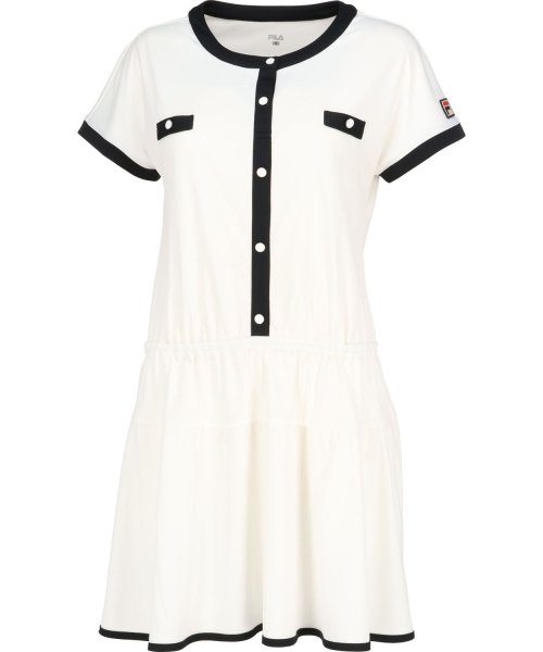 FILA（ZETT Ladies）(フィラ（ゼット　レディース）)/【テニス】配色ライン ワンピース レディース/オフホワイト