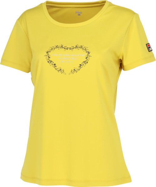 FILA（ZETT Ladies）(フィラ（ゼット　レディース）)/【テニス】ハート冠 ラメプリント Tシャツ レディース/イエロー