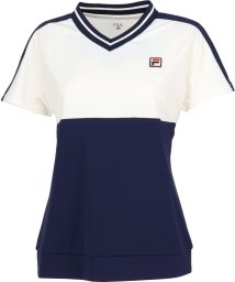 FILA（ZETT Ladies）(フィラ（ゼット　レディース）)/【テニス】ツートーン VネックTシャツ レディース/オフホワイト