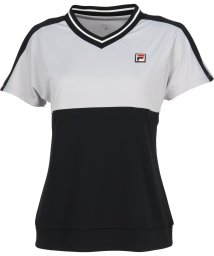 FILA（ZETT Ladies）(フィラ（ゼット　レディース）)/【テニス】ツートーン VネックTシャツ レディース/グレー