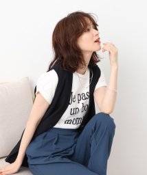 SHOO・LA・RUE　DRESKIP(シューラルー／ドレスキップ)/【USAコットン】 こなれ見え 袖ロ－ルアップTシャツ/オフホワイト（003）