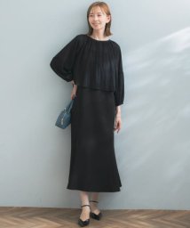 URBAN RESEARCH ROSSO(URBAN　RESEARCH　ROSSO)/ブラウス×キャミセットワンピース/BLACK