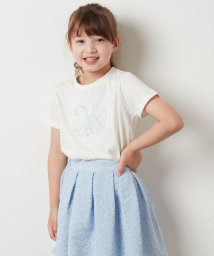a.v.v(KID'S)(アー・ヴェ・ヴェキッズ)/[100－130]ビッグロゴ刺繍Tシャツ/ホワイト