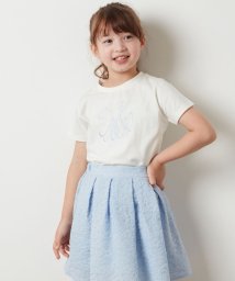 a.v.v(KID'S)(アー・ヴェ・ヴェキッズ)/[160]ビッグロゴ刺繍Tシャツ/ホワイト