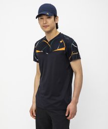 le coq sportif (ルコックスポルティフ)/グラフィックゲームシャツ/ネイビー