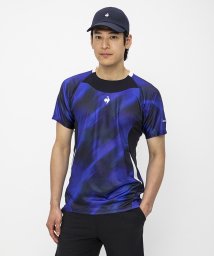 le coq sportif (ルコックスポルティフ)/Aile forme(エール フォルム)グラフィックゲームシャツ【アウトレット】/ネイビー