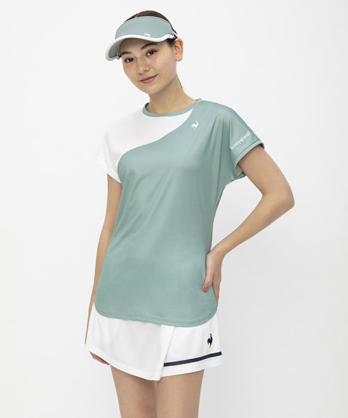 le coq sportif (ルコックスポルティフ)/カラー切替ゲームシャツ/ブルー