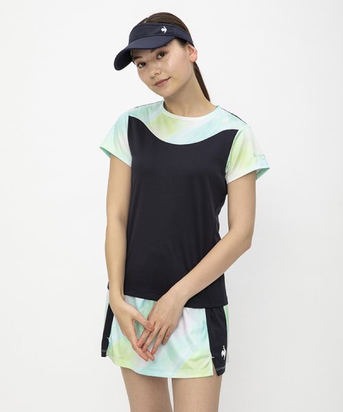 le coq sportif (ルコックスポルティフ)/グラフィックゲームシャツ/ネイビー