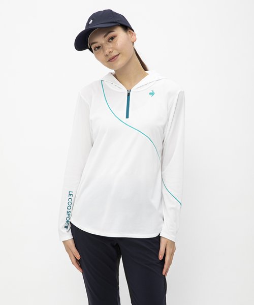 le coq sportif (ルコックスポルティフ)/ハーフジップ長袖シャツ【アウトレット】/ホワイト