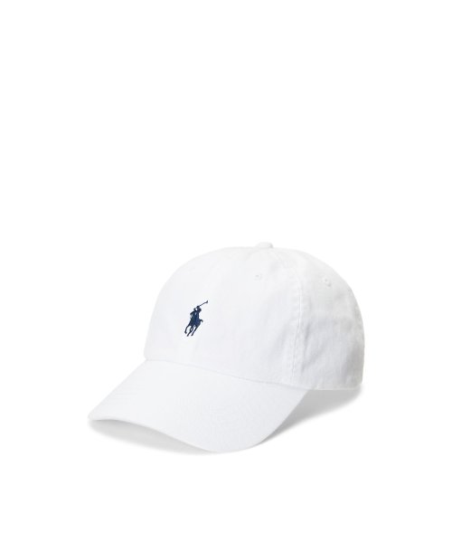 POLO RALPH LAUREN(POLO RALPH LAUREN)/コットン チノ ベースボール キャップ/100ホワイト