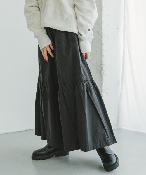 ITEMS URBANRESEARCH(アイテムズ アーバンリサーチ（レディース）)/ティアードスカート/BLK