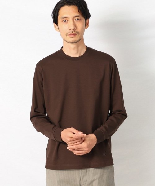TAKEO KIKUCHI(タケオキクチ)/テーラード Tシャツ　ロングスリーブ/ダークブラウン（043）