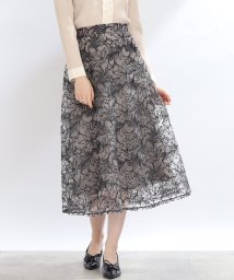Couture Brooch/【S－LL/秋冬新色！】チュール刺繍フレアースカート/505444372