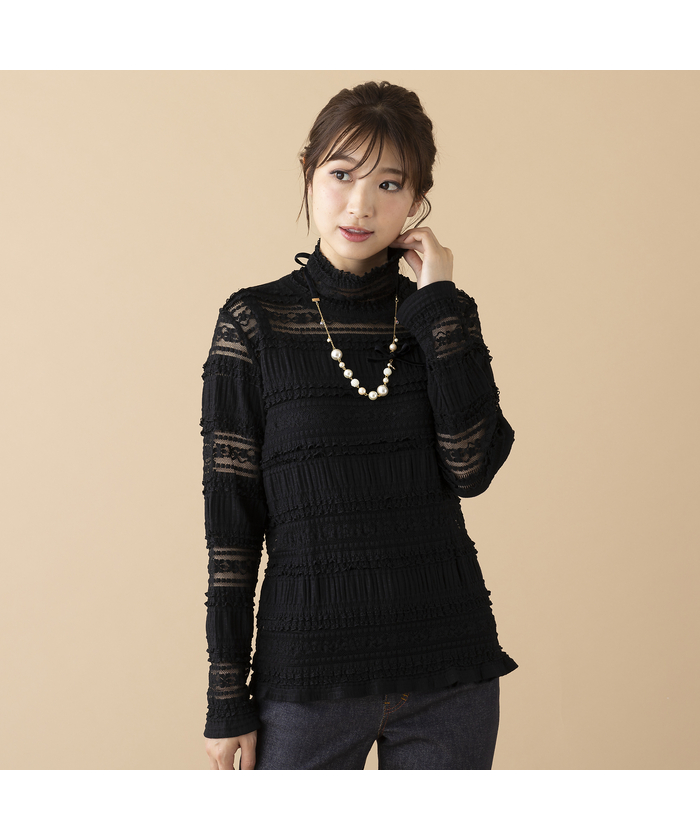 Rose Tiara 46 ゆったりカットソー チュニック オフショル Rose Tiara 46 ゆったりカットソー チュニック オフショル