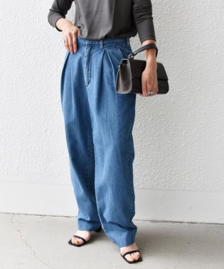 SHIPS any WOMEN/SHIPS any:〈洗濯機可能〉タック テーパード デニム パンツ［SHIPS any DENIM］/505445634