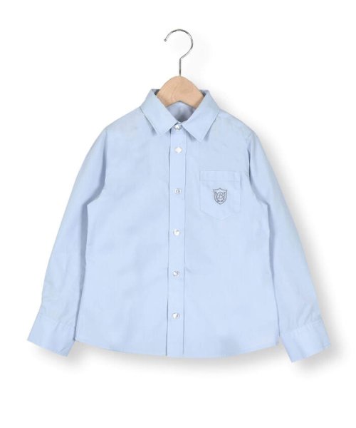 BeBe(ベベ)/フォーマルTCブロード長袖シャツ(100~140cm)/ブルー