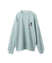 MAC HOUSE(men)(マックハウス（メンズ）)/ヒゲ刺繍スウェットシャツ Q23－001－11T/ミント