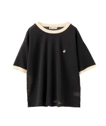 MAC HOUSE(women)(マックハウス（レディース）)/BEVERLY HILLS POLO CLUB ビバリーヒルズポロクラブ リンガー配色シアーTシャツ 3287－7753/チャコール