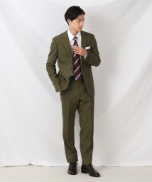 TAKEO KIKUCHI(タケオキクチ)/【DORMEUIL】リップストップ カラー スーツ/オリーブグリーン（026）