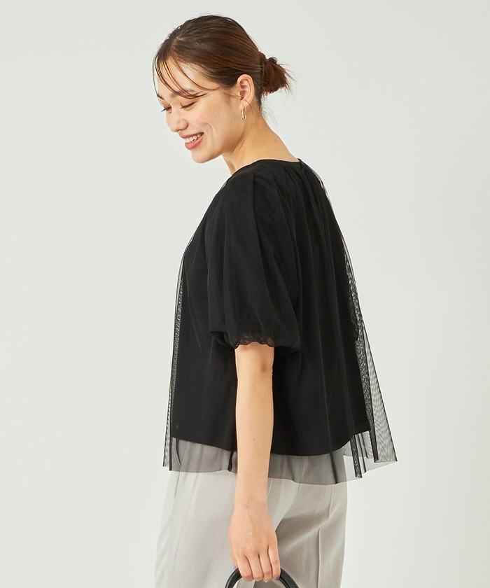 カサネチュール ショートスリーブ プルオーバー ニット －ウォッシャブル－