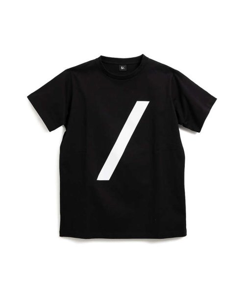 5351POURLESHOMMES(5351POURLESHOMMES)/【5/】スラッシュ Tシャツ/ブラック