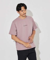ABAHOUSE(ABAHOUSE)/【Lumiere】シルキー ダンボール ロゴ 半袖Tシャツ/スモークピンク