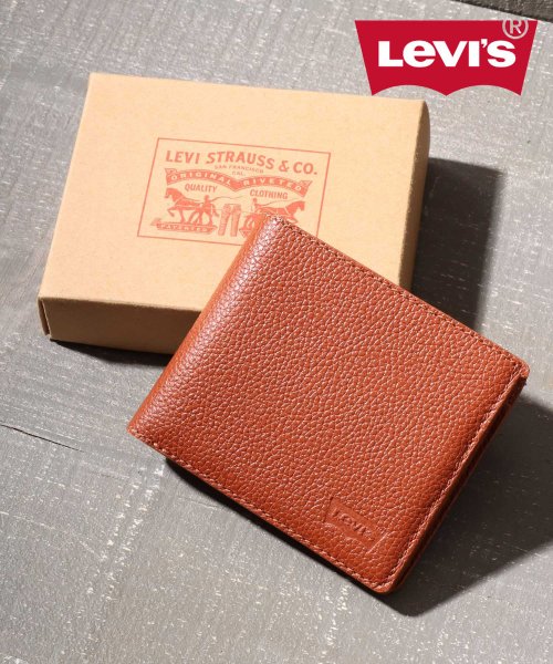 MARUKAWA(マルカワ)/Levi's/リーバイス 別注 ソフトシボ加工 リアルレザー 本革二つ折り財布 箱付き カジュアル さいふ サイフ/柄C