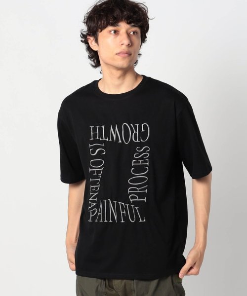 Grand PARK(グランドパーク)/ロゴ刺繍Tシャツ/49ブラック