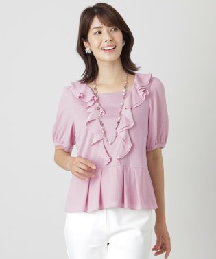 TO BE CHIC/レーヨンコットンスムース シフォンコンビカットソー/505434709