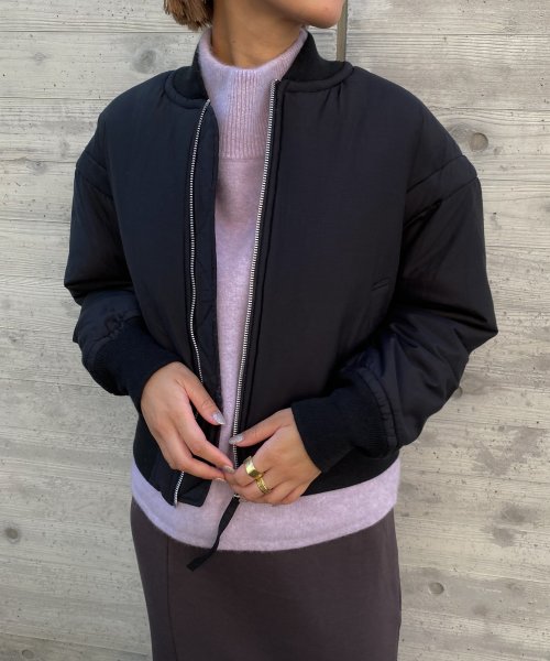 【Audrey and John Wad】コットンシルク厚中わたMA－1 H168 B78 W57