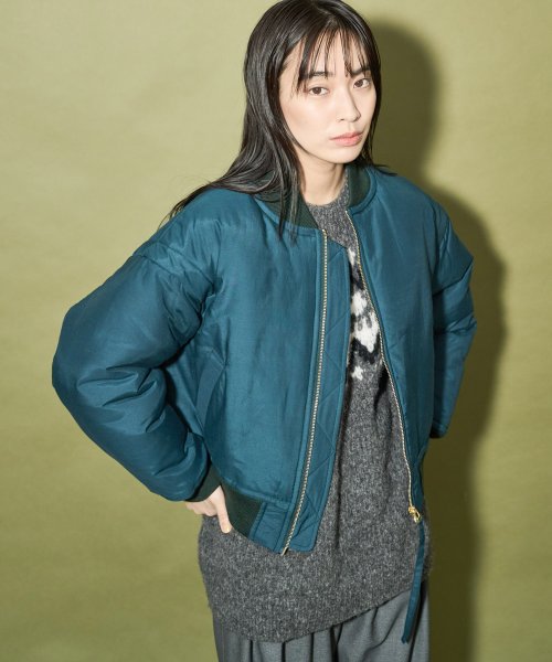 【Audrey and John Wad】コットンシルク厚中わたMA－1 H168 B78 W57