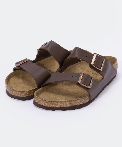 BIRKENSTOCK(ビルケンシュトック)/ビルケンシュトック BIRKENSTOCK アリゾナ Arizona Birko Flor サンダル メンズ レディース ビルケン 革 ビーチサンダル ビルコ /ダークブラウン