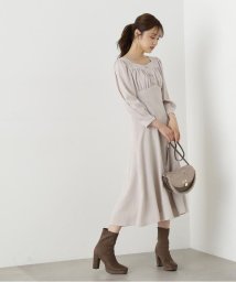 PROPORTION BODY DRESSING/起毛サテンフロント釦フレアーワンピース/505450090