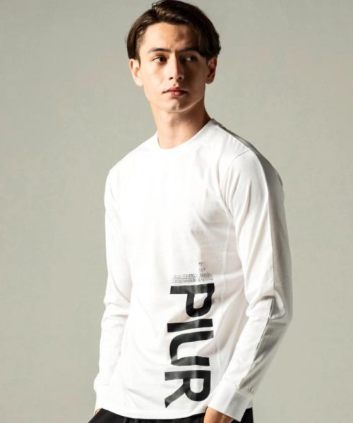 RoyalFlash(ロイヤルフラッシュ)/1PIU1UGUALE3 RELAX/別注Vertical logo L/S T－SHIRT/ホワイト