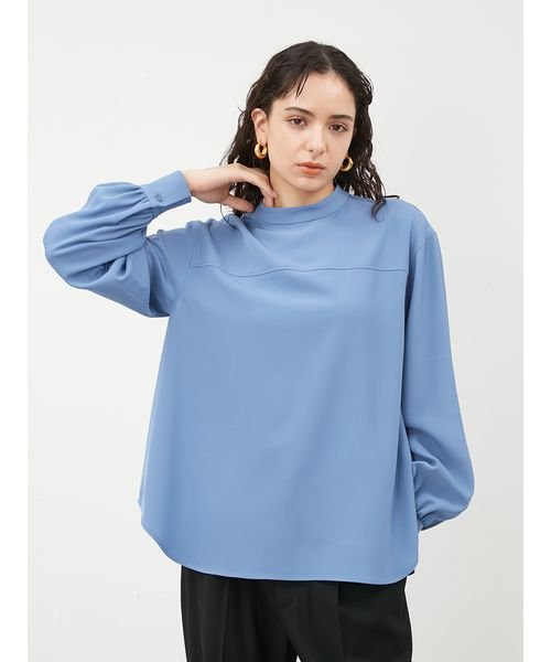 ハイネックカフスデザインブラウス【ウォッシャブル】(505450991) ミラオーウェン(Mila Owen) MAGASEEK 再値下げ!!ミラオーウェン 裾たまり2タックテーパードパンツ