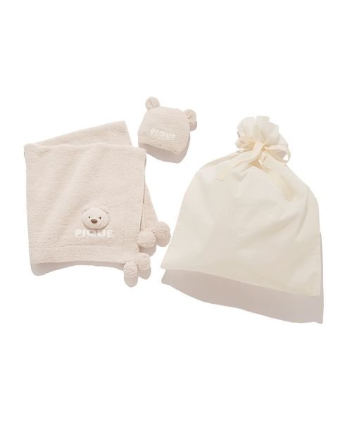 gelato pique Kids＆Baby(gelato pique Kids＆Baby)/【ラッピング済み】【BABY】パウダーベアブランケット＆キャップSET/BEG