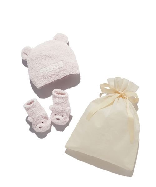 gelato pique Kids＆Baby(gelato pique Kids＆Baby)/【ラッピング済み】【BABY】パウダーベアキャップ＆ソックスSET/PNK